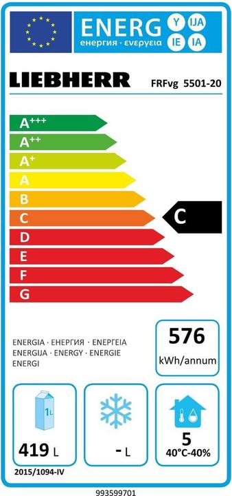 Energie-Label Liebherr 'FRFvg 5501' (571 l)