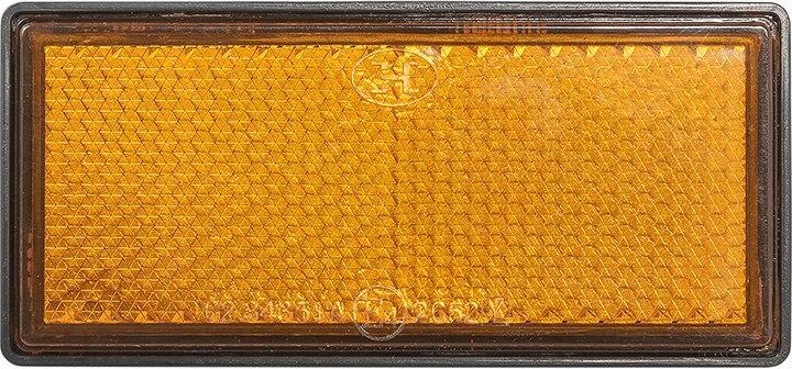 Actual product image ProPlus Reflector orange 85x39mm self-adhesive with base plate 2pcs in blister pack