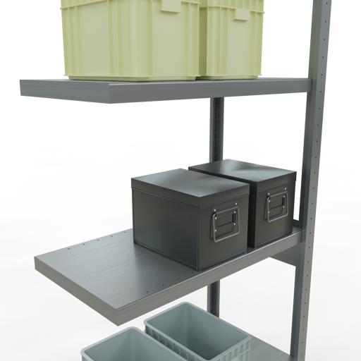 Actual product image Schulte Lagertechnik MULTIplus250 boltless add-on bay system with length bolts