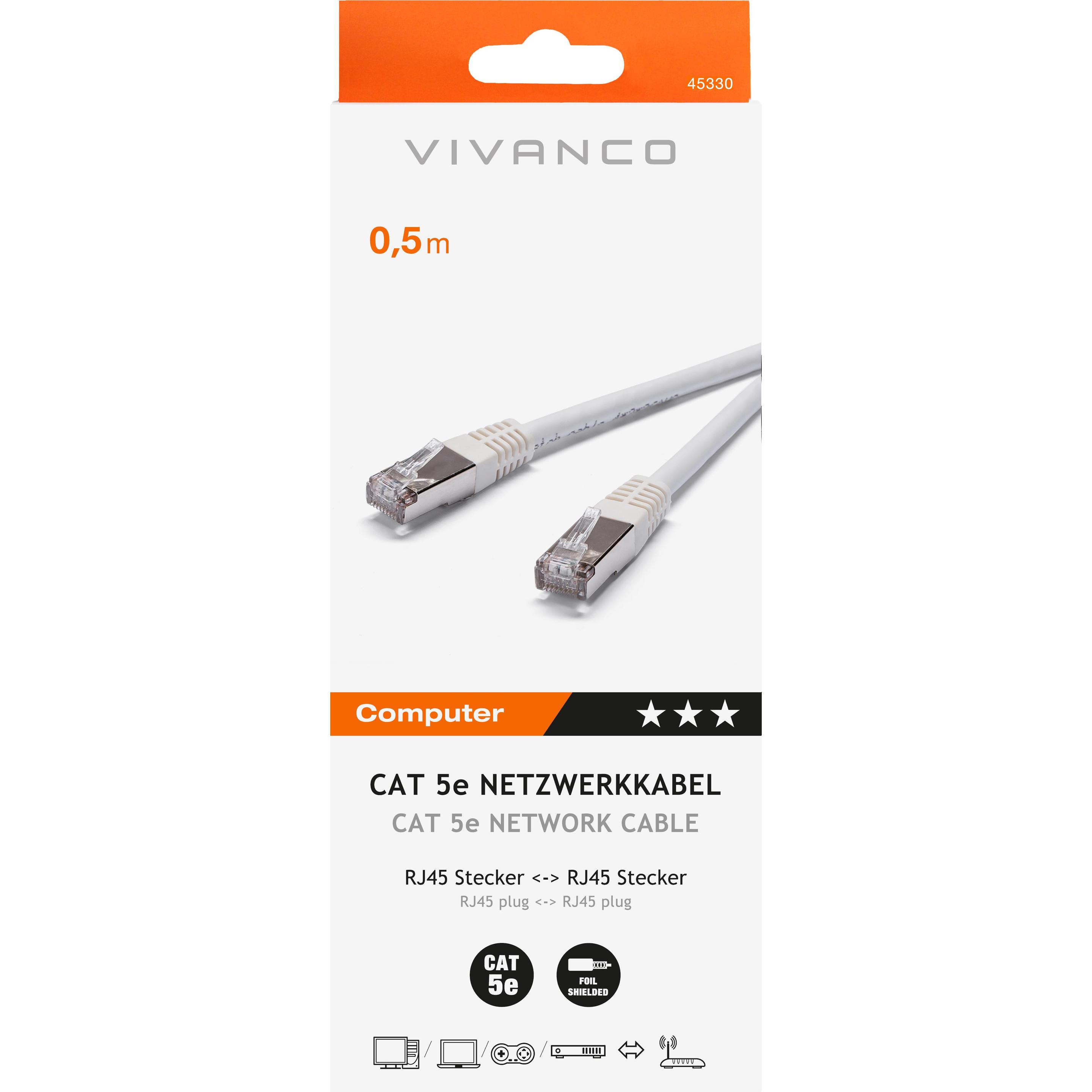 Thumbnail - Vivanco CAT 5e SFTP (UTP, CAT5e, 0.50 m), Netzwerkkabel