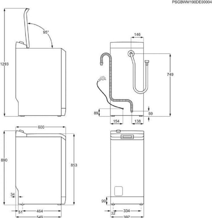 Produktbild AEG LTR6TL601EX (6 kg, Hinten)