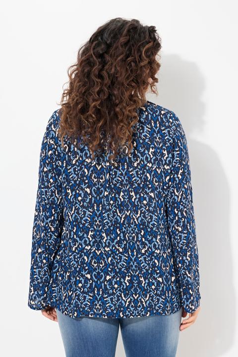 Produktbild Ulla Popken Bluse, gesmokt, Rundhals, ausgestellter Langarm (46, 48)