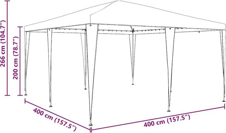 Image du produit vidaXL Tente de réception (600 cm, 400 cm)