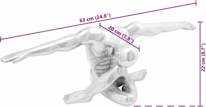 Actual product image vidaXL Aluminium Skulptur