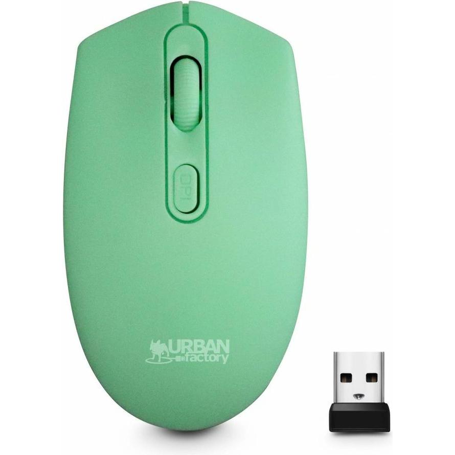 Urban Factory Souris sans fil Free (Vert) (Kabellos), Maus, Grün