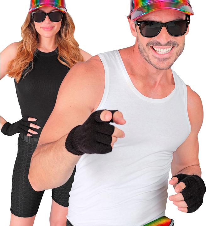Produktbild Widmann Schwarze Fingerlose Woll Handschuhe