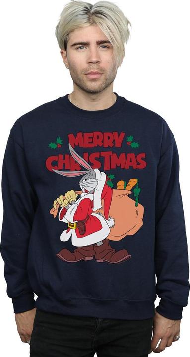 Actual product image Looney Tunes Mens Santa Bugs Bunny Sweatshirt (3XL)