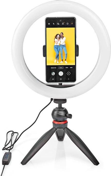 Produktbild Nedis Ringlicht | 10 inch | 120 LED's | 2700 - 6700 K | Stativ | Schwarz (Stableuchte)