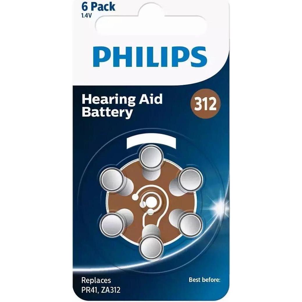 Philips Buttoncell 6pcs PR41/ZA312 (6 Stk., CR2025), Batterien + Akkus