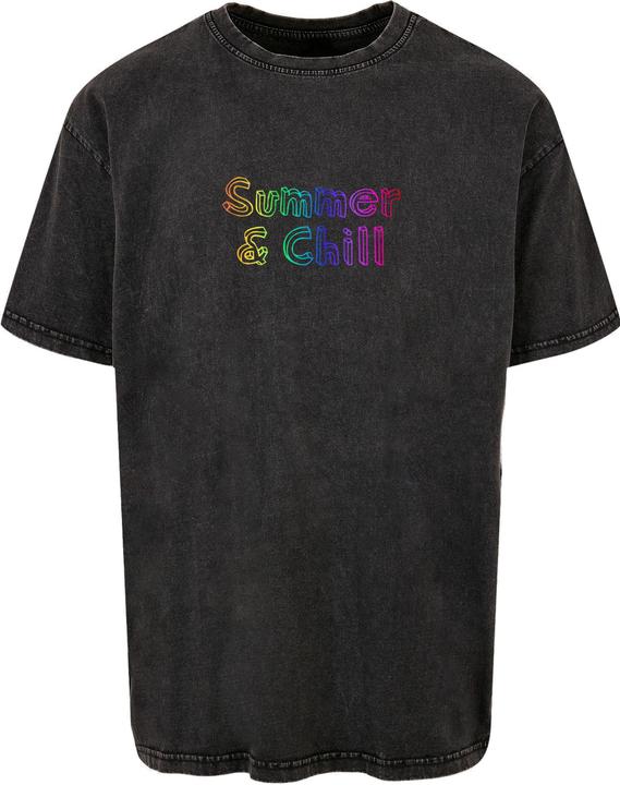 Produktbild Merchcode Summer And Chill Rainbow Acid Washed Heavy Oversized Tee - 112843 (M)