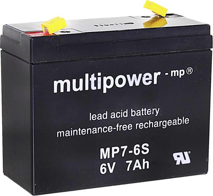 Actual product image Multipower Lead battery 6 V 7 Ah MP7-6S 30040 (6 V, 7000 mAh)