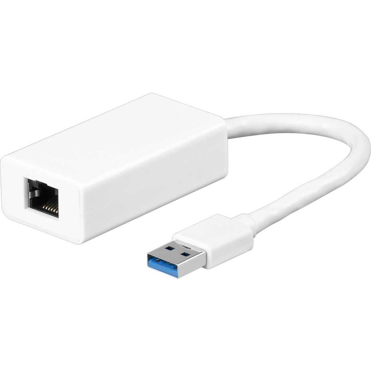Microconnect Bianco Adattatore Di Rete (Usb, Rj45 (1X)), Adattatore Di Rete,