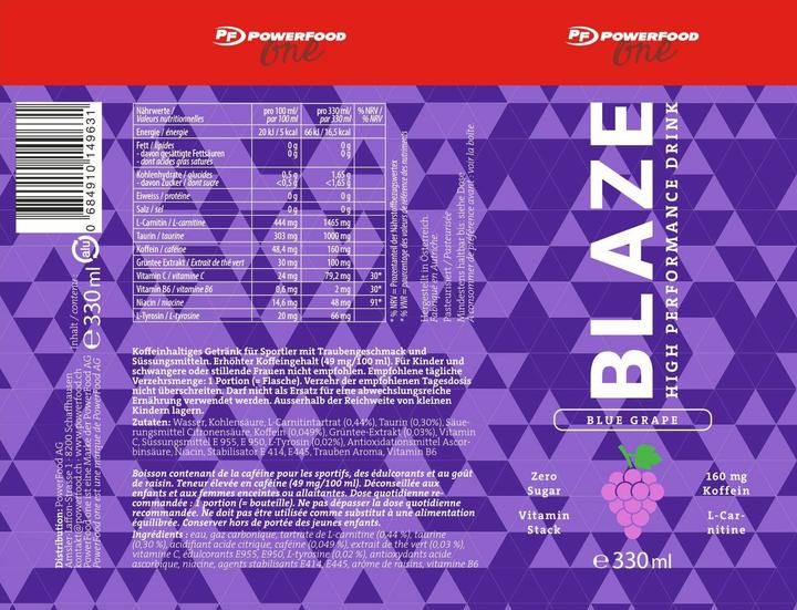 Image du produit Powerfood One Blaze (Raisin, 1 x)