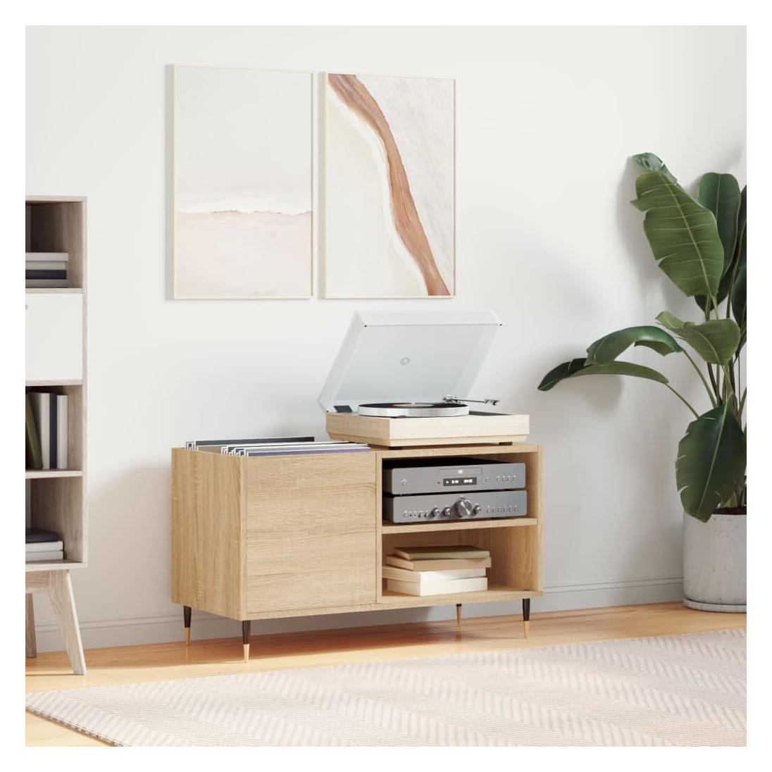 VidaXL Plattenschrank Sonoma-Eiche 85x38x48 Cm Holzwerkstoff, Dj Möbel, Braun