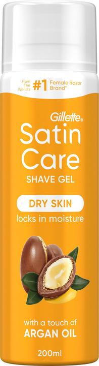 Gillette Satin Care Gel Arganöl Rasiergel 200 ml (200 ml, Rasiergel)