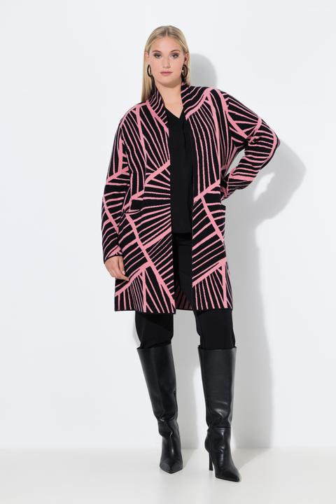 Actual product image Ulla Popken Mixed Stripe Cardigan (60)