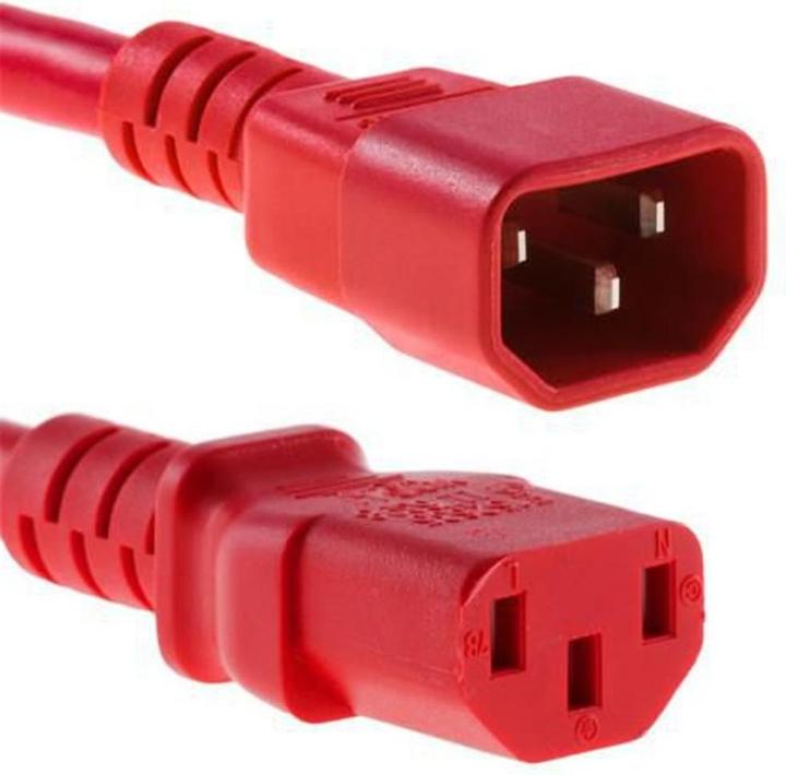Actual product image MicroConnect Power Cord C13 - C14 3m Red (3 m)