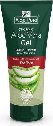 Actual product image Aloe Pura Organic Aloe Vera Gel with Tea Tree Cooling and Purifying 200ml (200 ml)