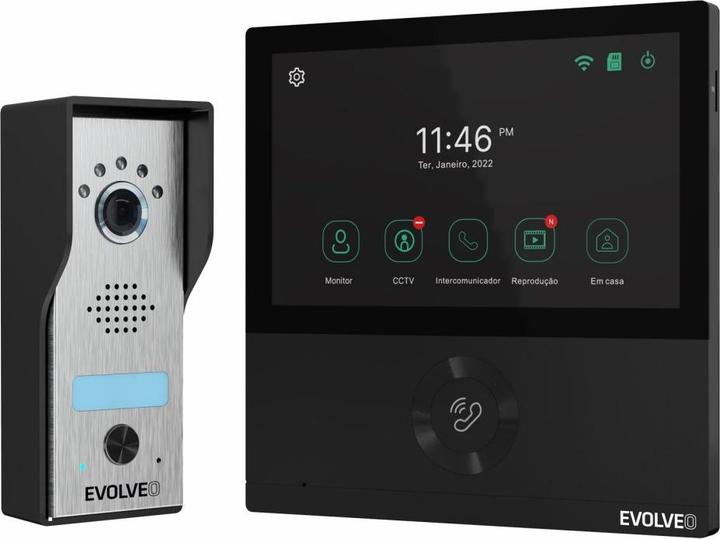 Evolveo DoorPhone AHD7, Sada domácího WiFi videotelefonu s ovládáním brány nebo dveří černý monitor (Wireless)