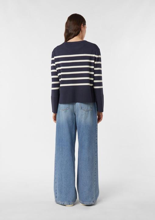 Image du produit Comma Strickpullover Moderner Strickpullover mit Kimono-Ärmeln und Streifen (38)