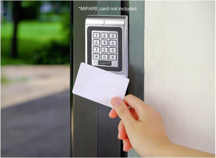 Actual product image Sygonix Code-Tastatur SY-6879940 RFID 12/18V DC IP66 Oberflächenmontage Schwarz (SY-6879940) (Electronic numerical code)