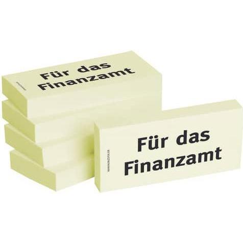 Bizstix, Haftnotiz, Notiz 'Finanzamt' 75x35mm