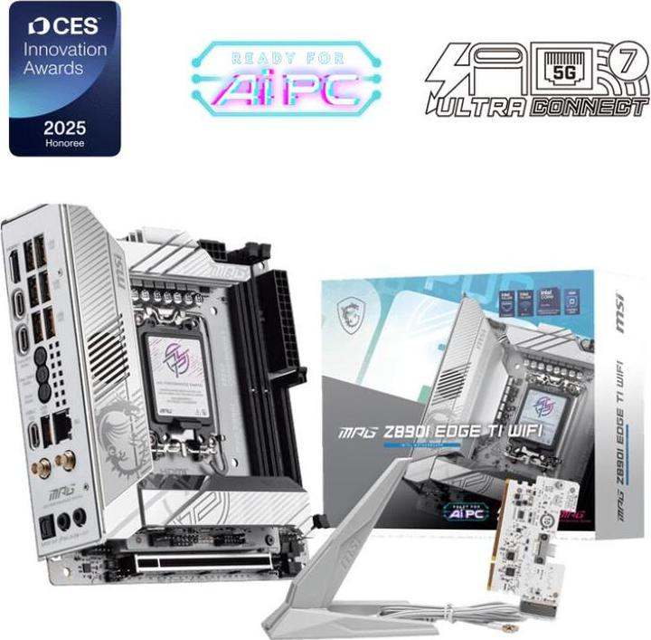 Productafbeelding MSI MPG Z890I EDGE TI WIFI (LGA 1851, Intel Z890, Mini-ITX)