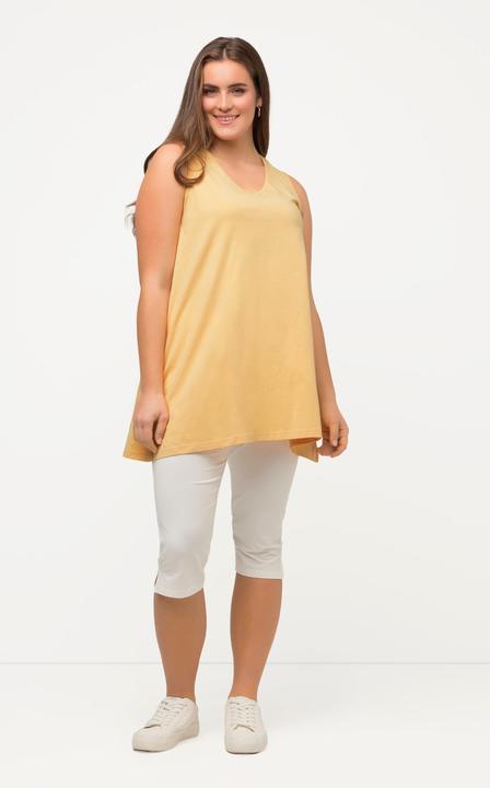 Produktbild Ulla Popken Longtop, Naturfärbung, A-Linie, V-Ausschnitt, ärmellos (50, 52)