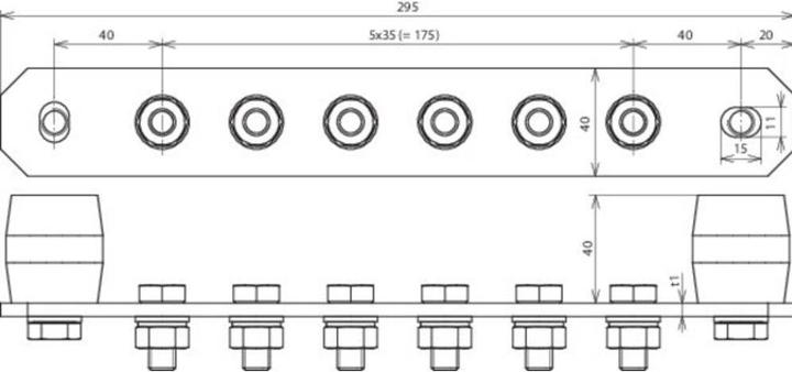 Image du produit Dehn SOEHNE Rail d'équipotentialité 2A o. Abd