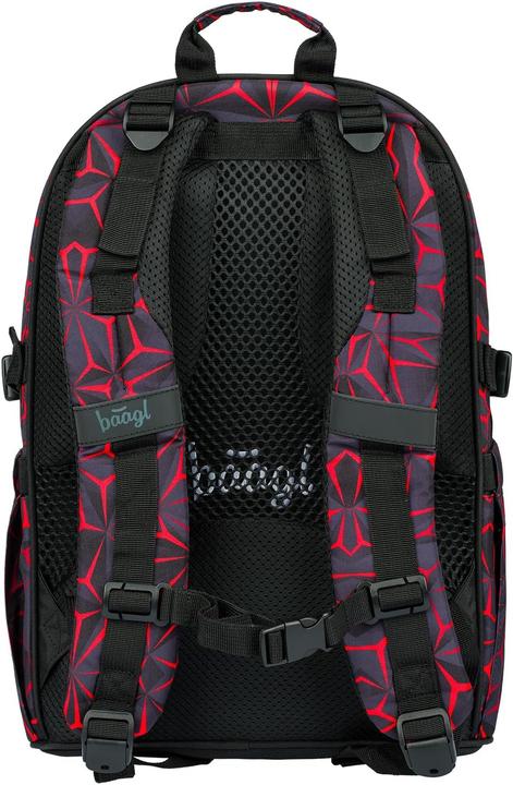 Produktbild Baagl SET 3 - Schulset Core Red Polygon / Rucksack / Federmäppchen / Tasche