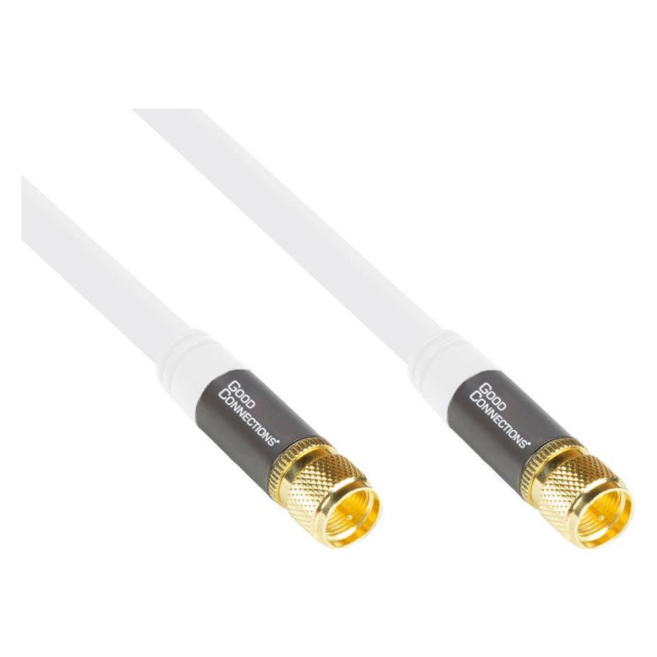 Good Connections Sat Antennenkabel SmartFLEX, F-Stecker An F-Stecker, Vergoldet, Vierfach Geschirmt, Schirmmass 120dB (120 dB, Sat Kabel),