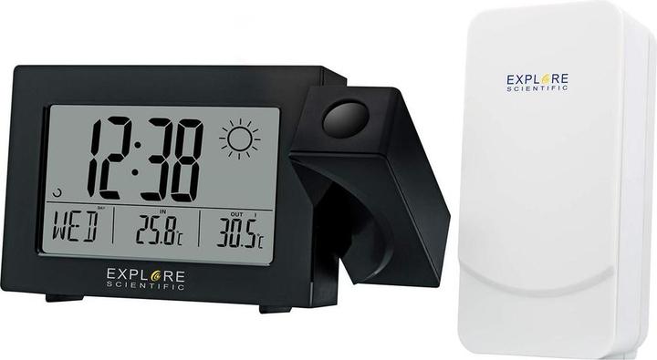Actual product image Explore Scientific RPW3008 Digital Alarm Clock Black