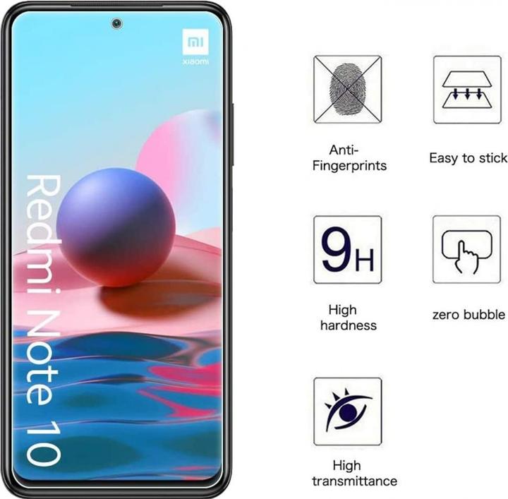 Produktbild Screenguard Xiaomi Redmi Note 10 4G Panzerglas Schutzfolie Case Friendly Design (1 Stk., Xiaomi Redmi Note 10)