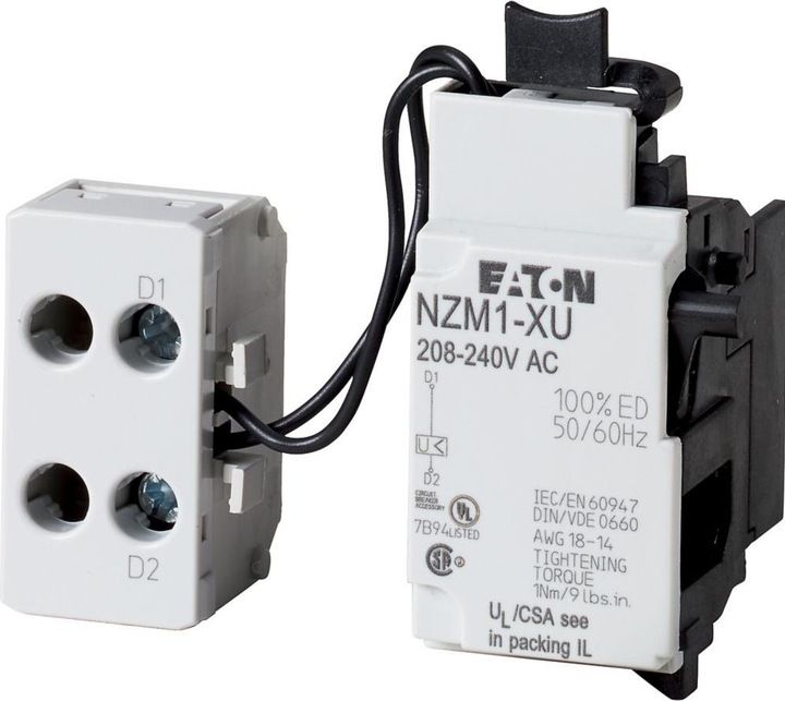 Productafbeelding Eaton Electric GmbH Onderspanningsvrijgave met zijklemmenkast NZM1