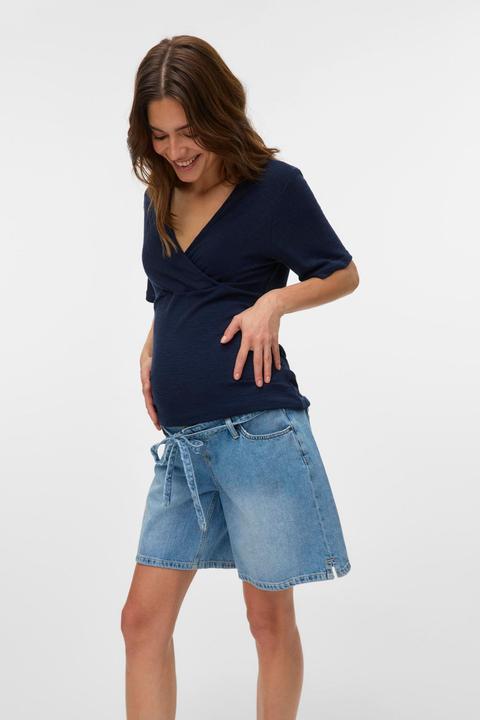 Actual product image Mamalicious Locker geschnitten Mid Rise Shorts Jeans-Shorts (S)