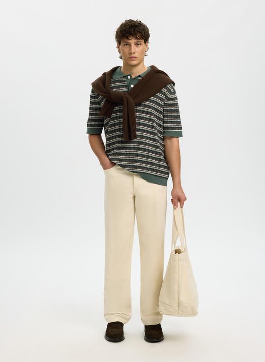 Actual product image Selected Structured Polohemd aus Strick (M)