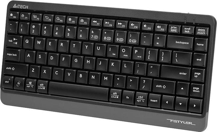 Produktbild A4Tech Tastatur FSTYLER FBK11 2 4 GHz + BT Schwarz und Grau A4TKLA47124 (US, Kabellos)