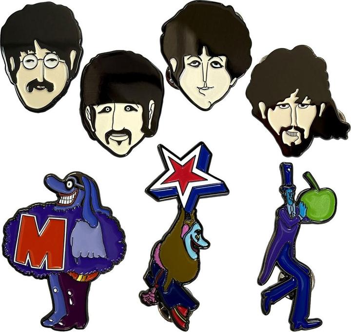 Actual product image The Beatles Yellow Submarine Characters Badge Set (Pack of 7)