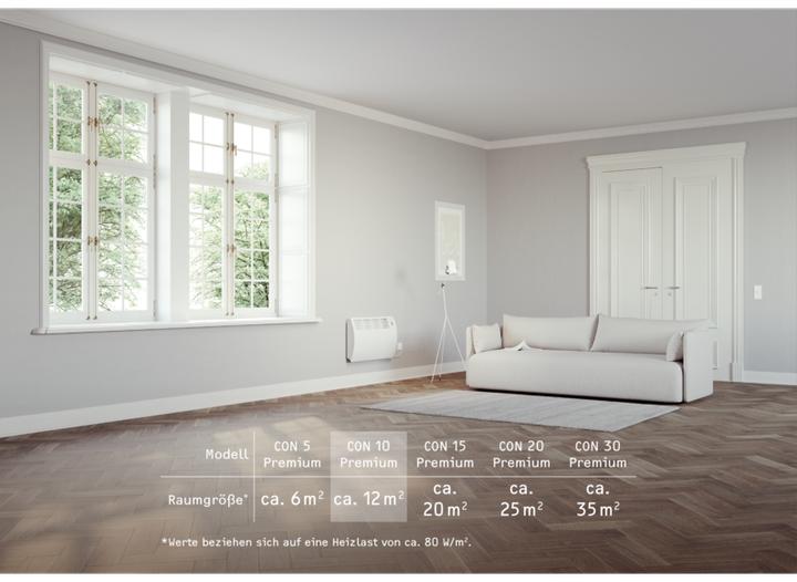 Produktbild Stiebel Eltron CON 10 Premium, 1 kW Wandkonvektor für ca. 12 m², VDE geprüft (1000 W)