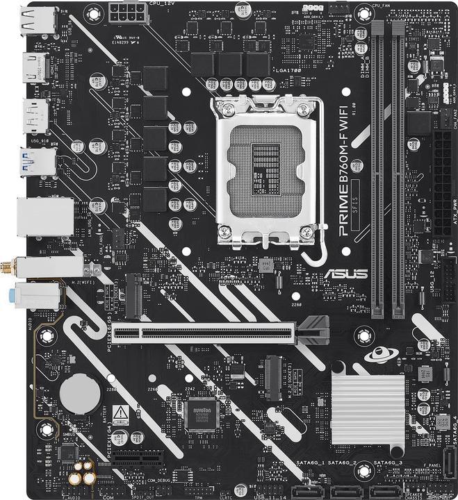 Productafbeelding ASUS MB PRIME B760M-F WIFI (LGA 1700, Intel B760, Micro ATX (mATX))