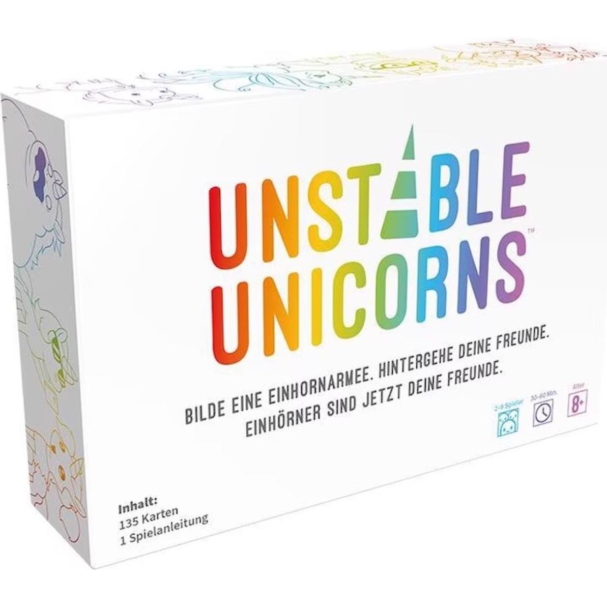 Asmodée TTUD0001 - Unstable Unicorns - Gioco di carte, per 2-8 giocatori, da 8 anni (DE Edition) (Tedesco)