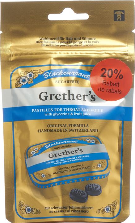 Actual product image Grethers Blackcurrant pastilles (2 Piece)