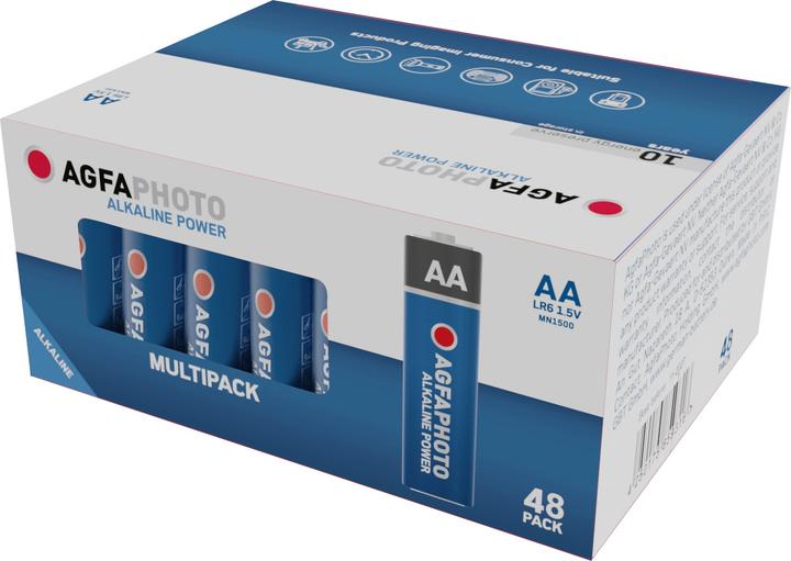 Image du produit AGFAPHOTO Power LR6 Pile Mignon (AA) Alcaline-Manganèse 1.5 V 48 pcs. (48 pcs, AA / LR6 / LR06 / Mignon / R6 / R14505)