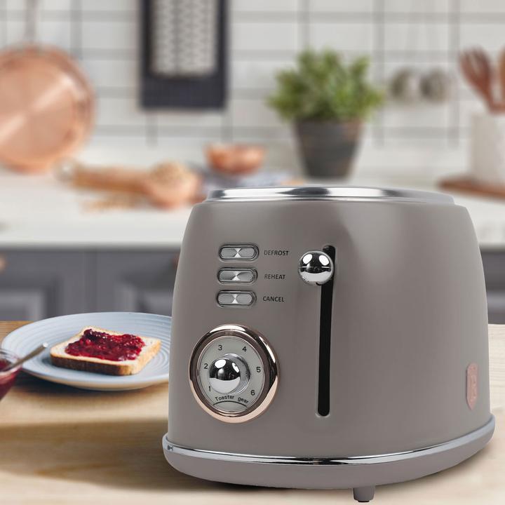 Actual product image BerlingerHaus Design toaster with 6 toasting levels, taupe