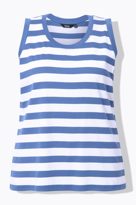 Actual product image Ulla Popken Striped Ribbed Tank (60)
