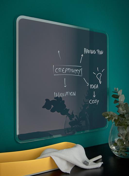 Image du produit Leitz Cosy Tableau blanc en verre 45 x 45 cm, Gris (45 x 45 cm)