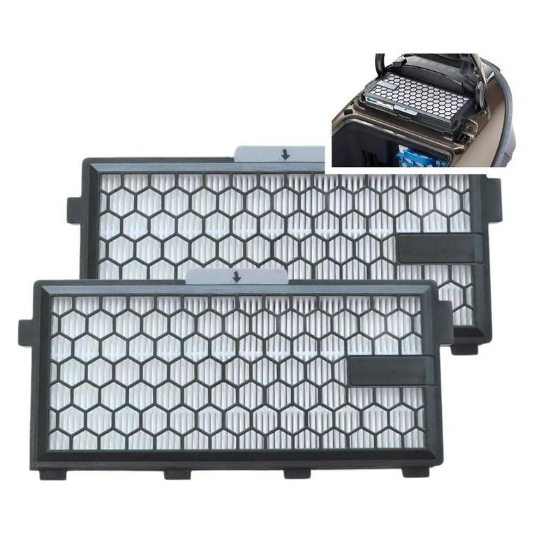 Invest 2X Filtro HEPA 13 Con Carbone Attivo Compatibile Miele S4000 S5000 S6000 S8000 Compact C1 C2 C3