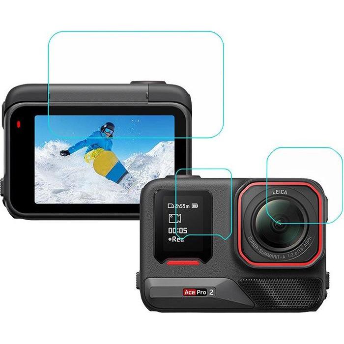 Puluz 3-in-1 protective film for Insta 360 Ace Pro 2, Accessori action cam