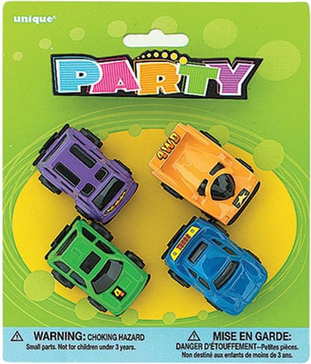 Produktbild Unique Party Rennautos Partygeschenke 4erPack (4 Stk.)