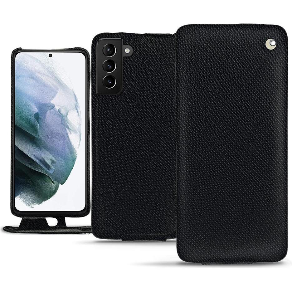Noreve Lederschutzhülle vertikal (Samsung Galaxy S21+), Smartphone Hülle, Schwarz